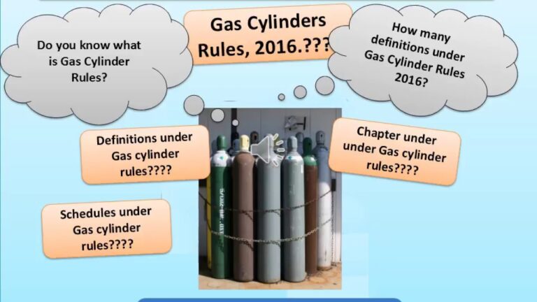 What are the gas cylinder rules?